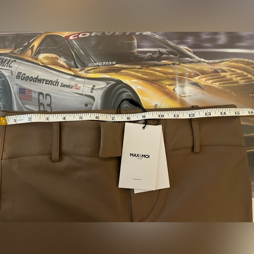 NWT MAX & MOl lamb leather pants $850 retail - Picture 9 of 11